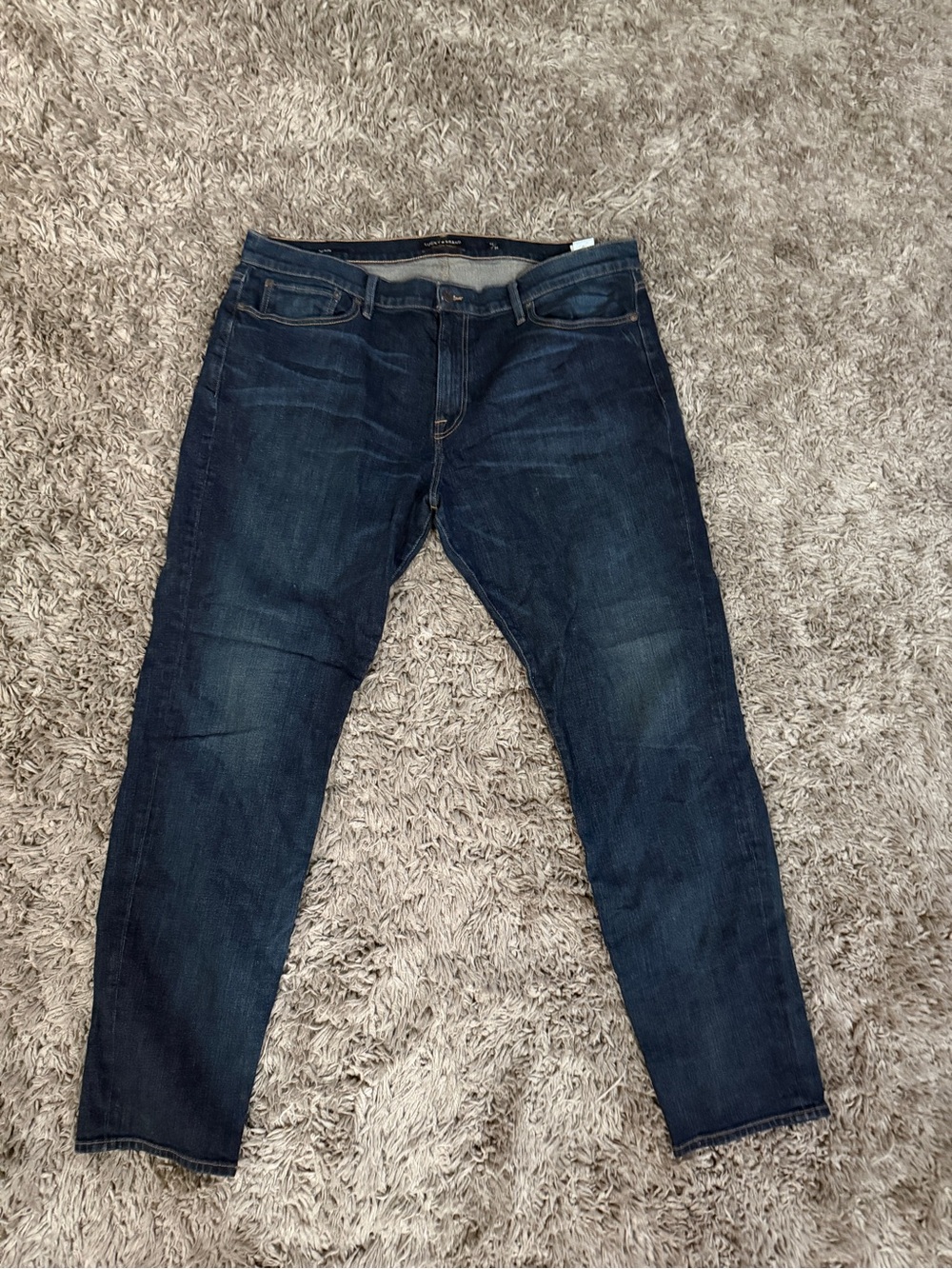 Lucky Brand Men's Slim Straight Jeans in Dark Blue Denim